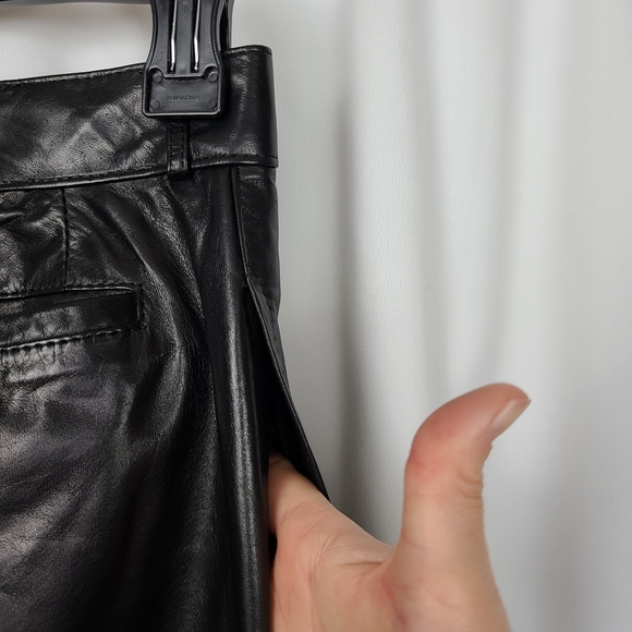 Vintage 1980s High Waist Leather Pants - Picture 8 of 13